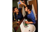 clean the bathroom