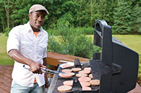 grill hamburgers