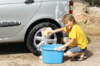 wash the car