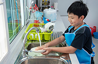 wash the dishes