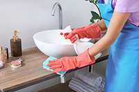 clean the bathroom