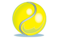 a tennis ball