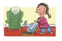 vacuum the carpet