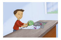 wash the dishes