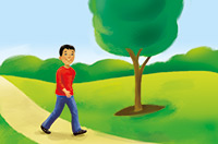walking in the park