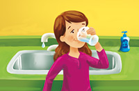 drinking some water