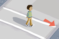 Cross the street